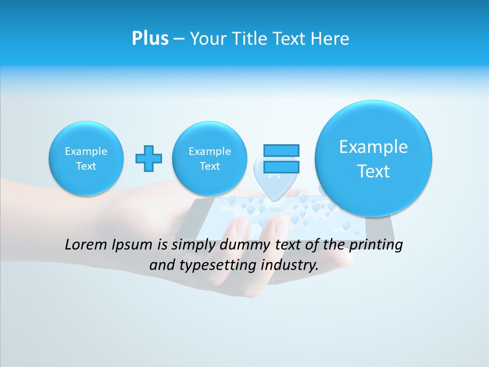 A Person Holding A Cell Phone With A Shopping Cart On It PowerPoint Template