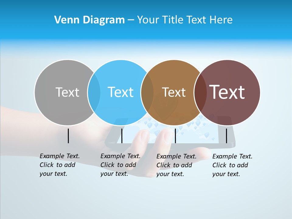 A Person Holding A Cell Phone With A Shopping Cart On It PowerPoint Template
