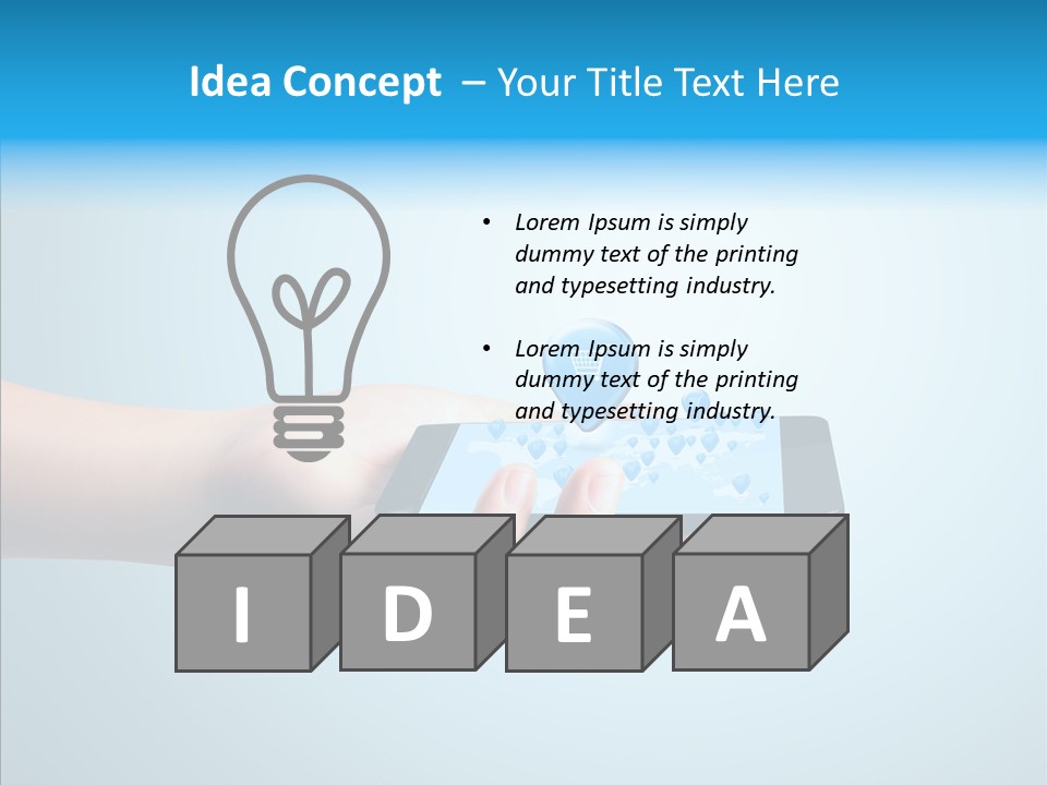 A Person Holding A Cell Phone With A Shopping Cart On It PowerPoint Template