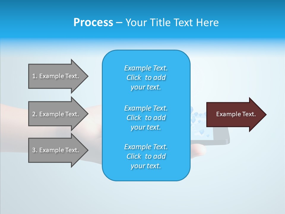 A Person Holding A Cell Phone With A Shopping Cart On It PowerPoint Template