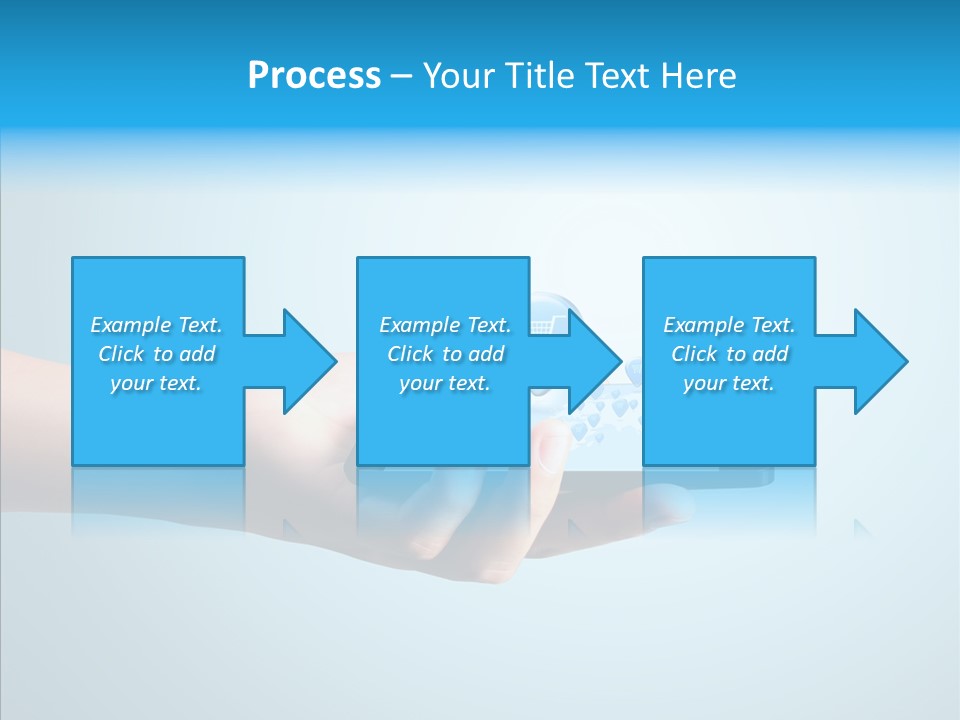 A Person Holding A Cell Phone With A Shopping Cart On It PowerPoint Template