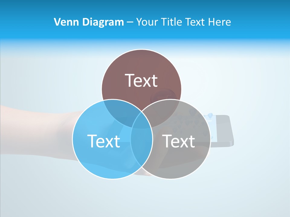 A Person Holding A Cell Phone With A Shopping Cart On It PowerPoint Template