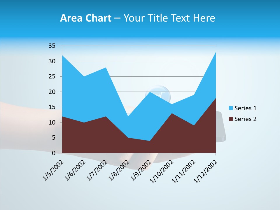 A Person Holding A Cell Phone With A Shopping Cart On It PowerPoint Template