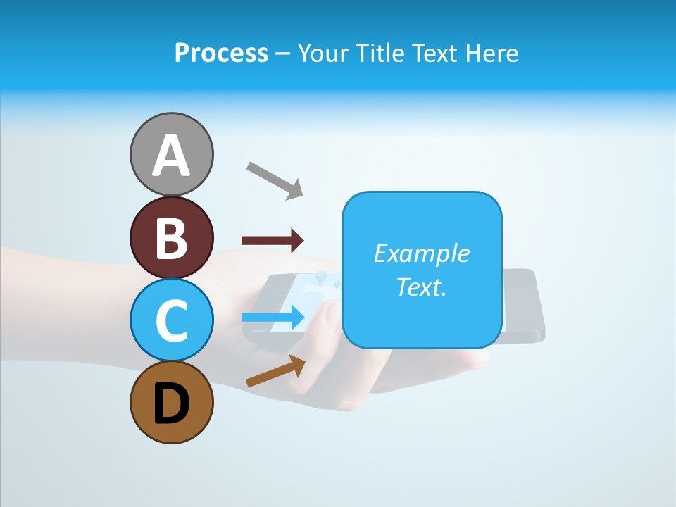 A Person Holding A Cell Phone With A Shopping Cart On It PowerPoint Template