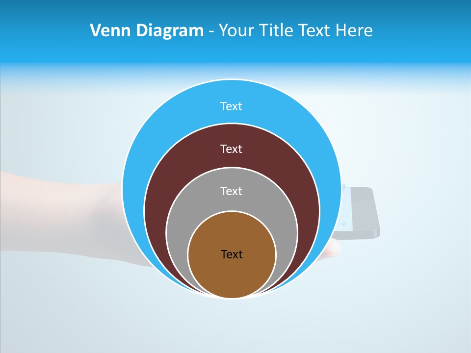 A Person Holding A Cell Phone With A Shopping Cart On It PowerPoint Template
