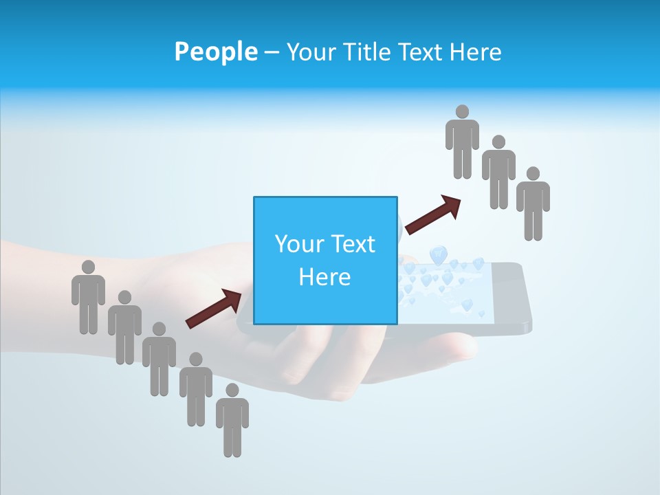 A Person Holding A Cell Phone With A Shopping Cart On It PowerPoint Template