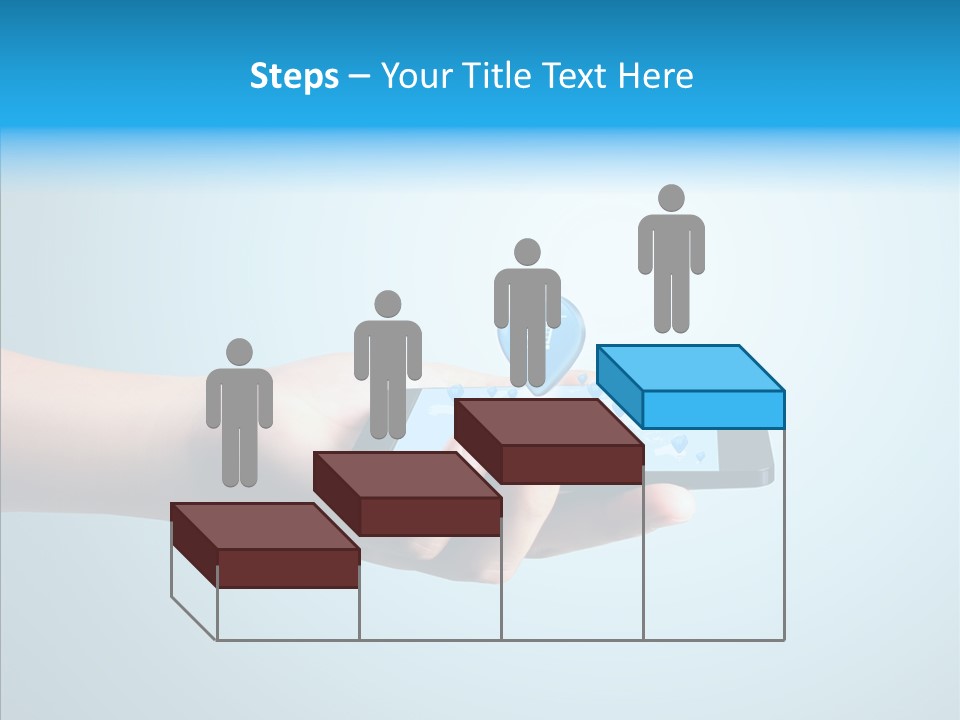 A Person Holding A Cell Phone With A Shopping Cart On It PowerPoint Template