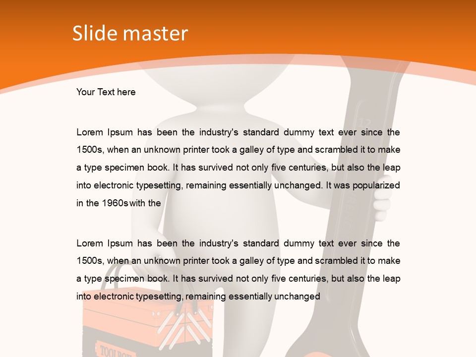 A Person Holding A Wrench And Tool Powerpoint Presentation PowerPoint Template