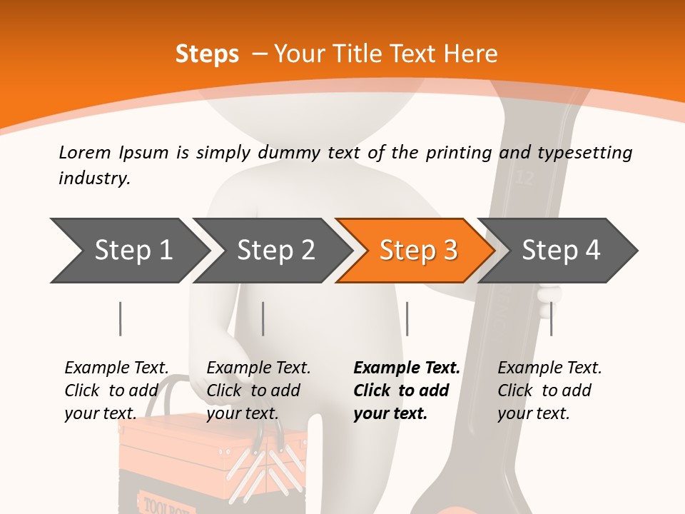 A Person Holding A Wrench And Tool Powerpoint Presentation PowerPoint Template
