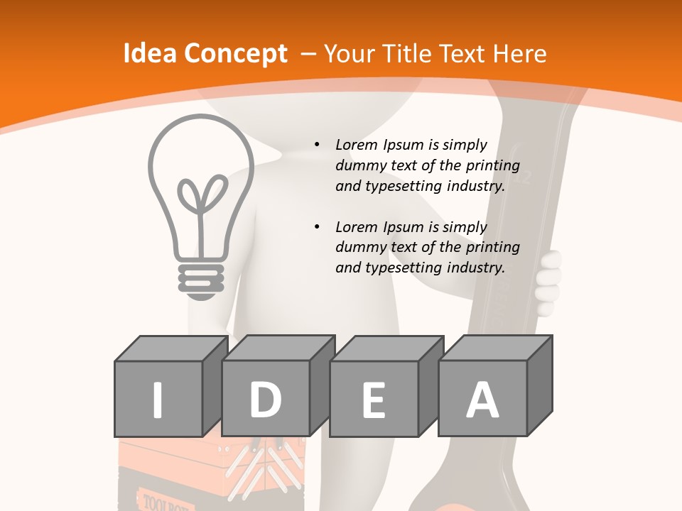 A Person Holding A Wrench And Tool Powerpoint Presentation PowerPoint Template