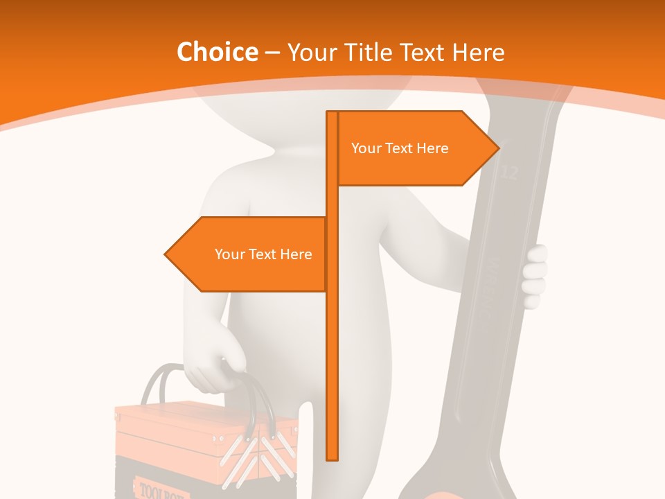 A Person Holding A Wrench And Tool Powerpoint Presentation PowerPoint Template