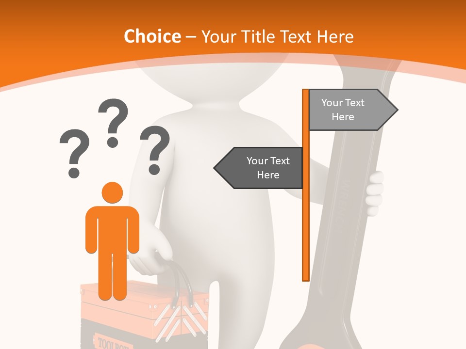 A Person Holding A Wrench And Tool Powerpoint Presentation PowerPoint Template