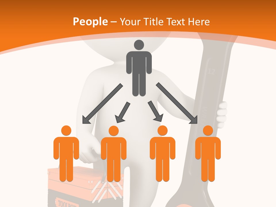 A Person Holding A Wrench And Tool Powerpoint Presentation PowerPoint Template