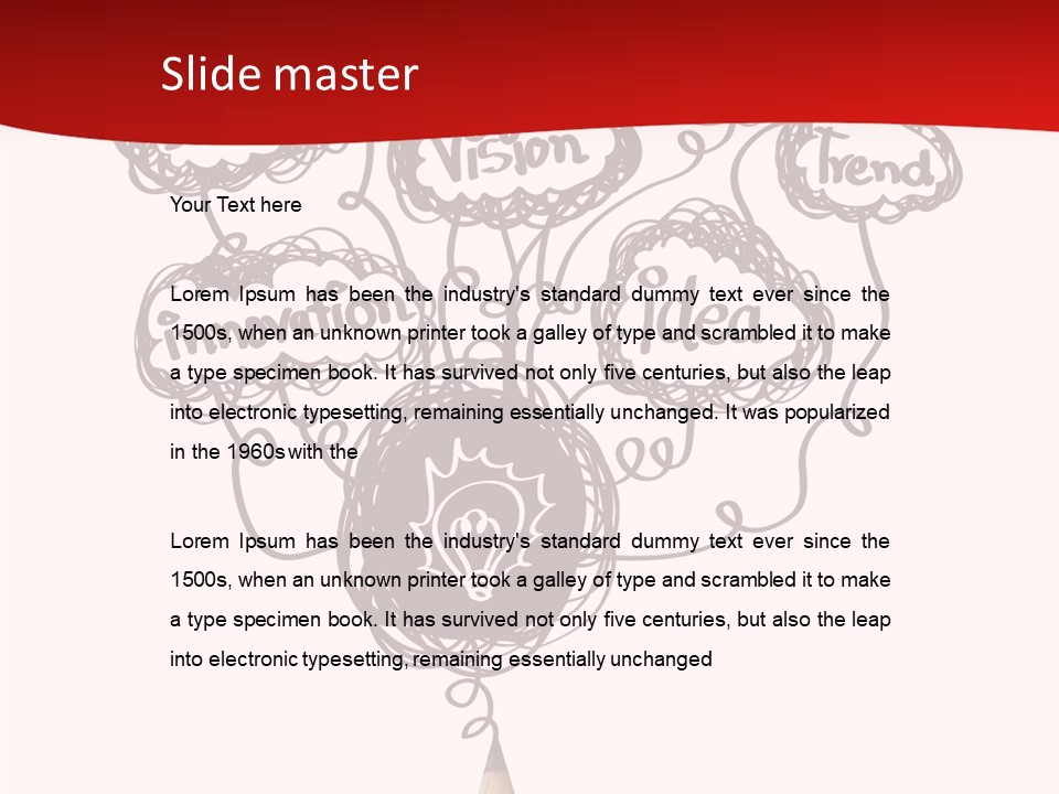 A Pencil With A Bunch Of Speech Bubbles On It PowerPoint Template