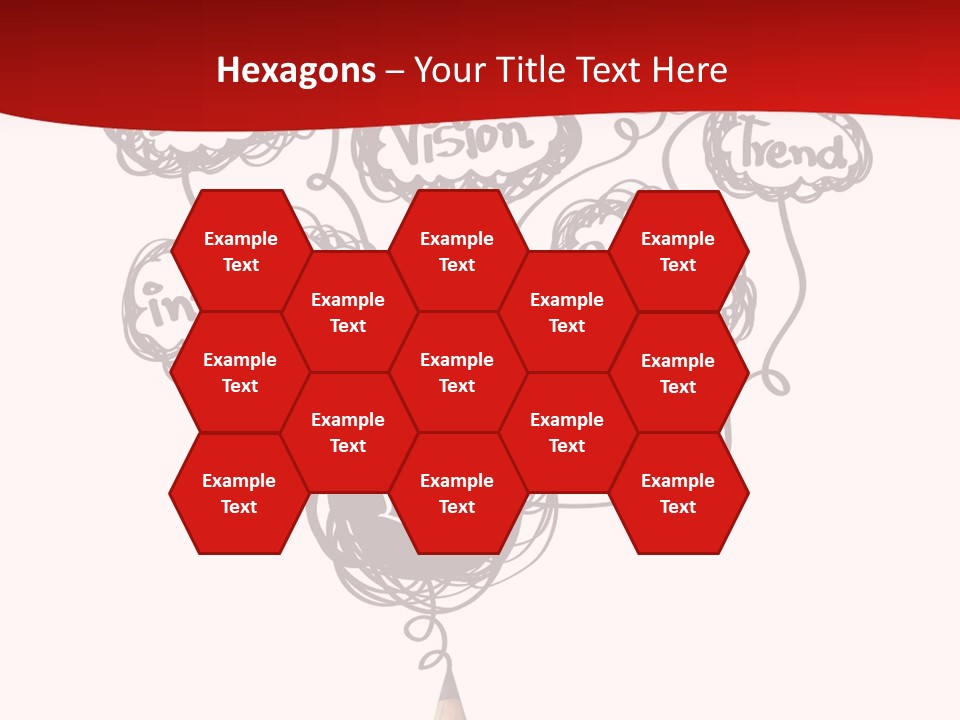 A Pencil With A Bunch Of Speech Bubbles On It PowerPoint Template