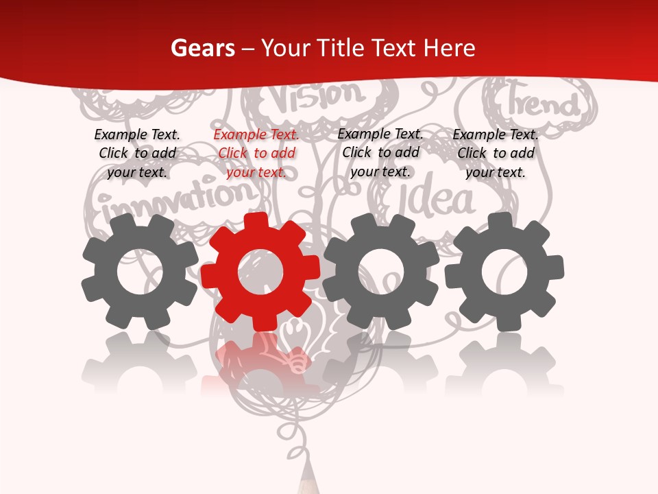 A Pencil With A Bunch Of Speech Bubbles On It PowerPoint Template