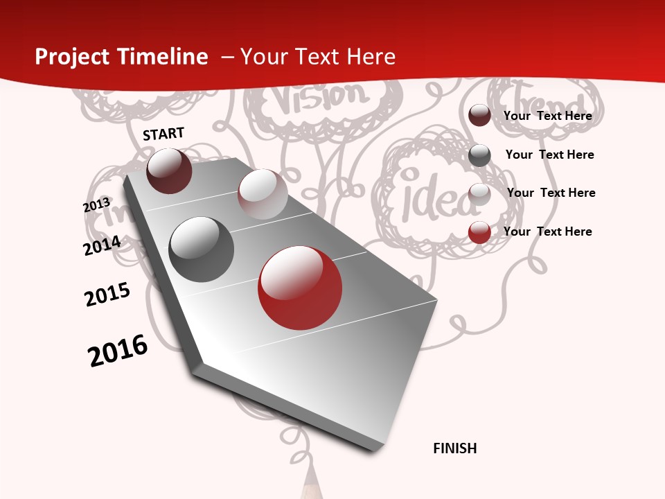 A Pencil With A Bunch Of Speech Bubbles On It PowerPoint Template