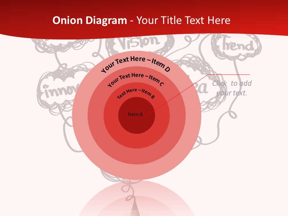 A Pencil With A Bunch Of Speech Bubbles On It PowerPoint Template