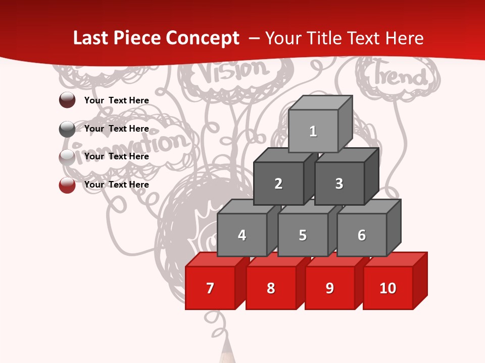 A Pencil With A Bunch Of Speech Bubbles On It PowerPoint Template