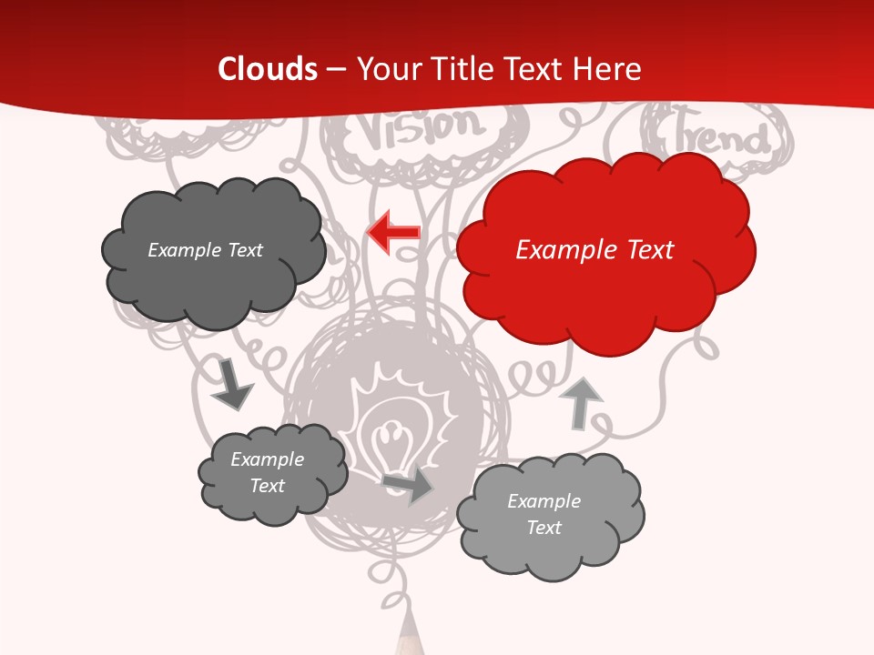 A Pencil With A Bunch Of Speech Bubbles On It PowerPoint Template