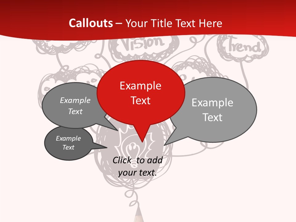 A Pencil With A Bunch Of Speech Bubbles On It PowerPoint Template