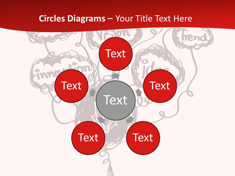 A Pencil With A Bunch Of Speech Bubbles On It PowerPoint Template