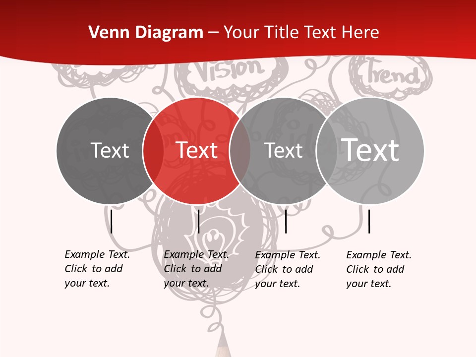 A Pencil With A Bunch Of Speech Bubbles On It PowerPoint Template