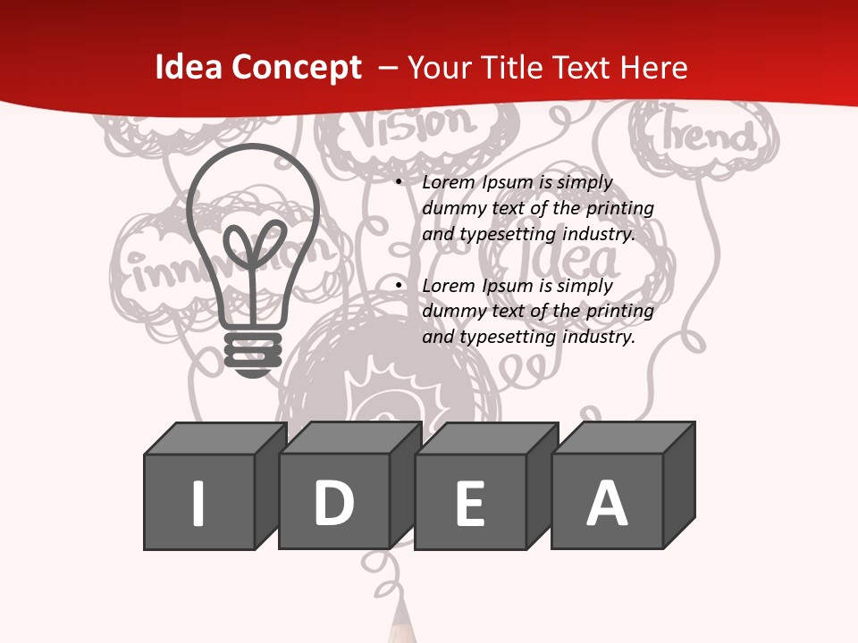 A Pencil With A Bunch Of Speech Bubbles On It PowerPoint Template