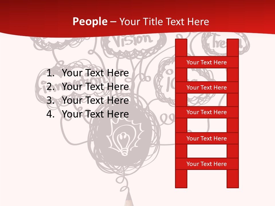 A Pencil With A Bunch Of Speech Bubbles On It PowerPoint Template