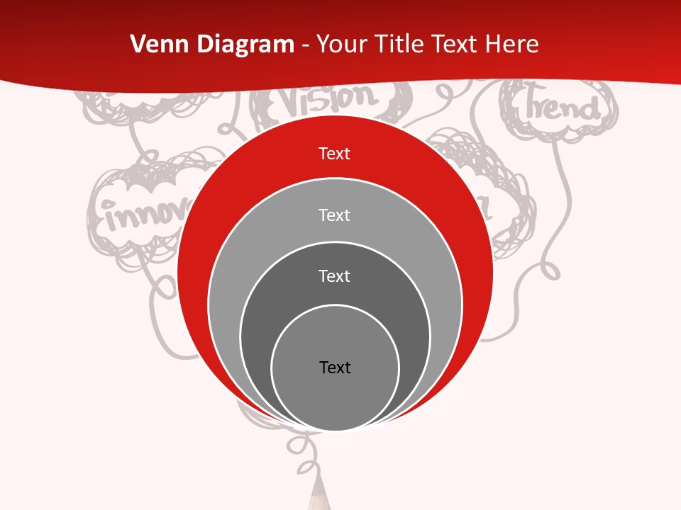 A Pencil With A Bunch Of Speech Bubbles On It PowerPoint Template