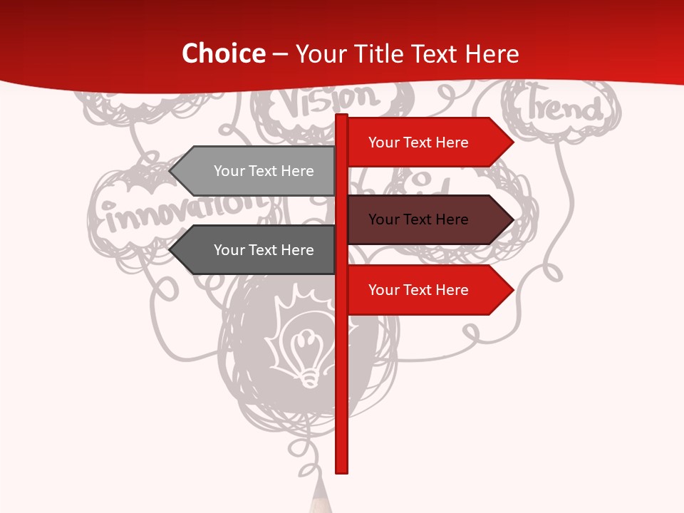 A Pencil With A Bunch Of Speech Bubbles On It PowerPoint Template