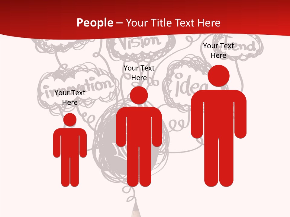 A Pencil With A Bunch Of Speech Bubbles On It PowerPoint Template