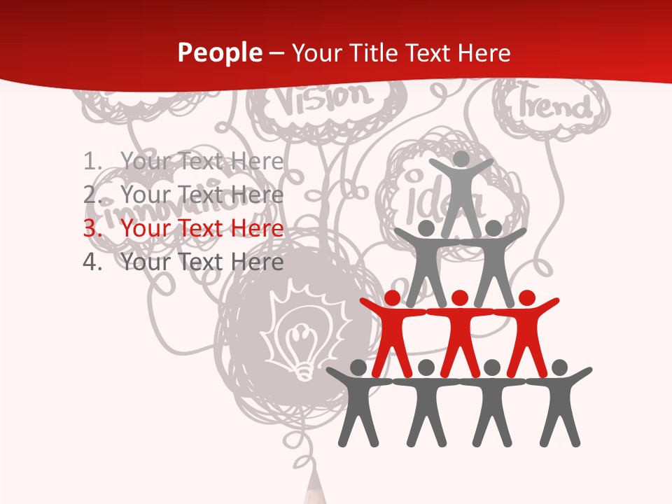 A Pencil With A Bunch Of Speech Bubbles On It PowerPoint Template