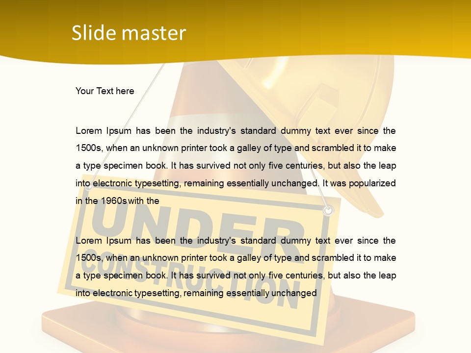 Warning Site Plank PowerPoint Template