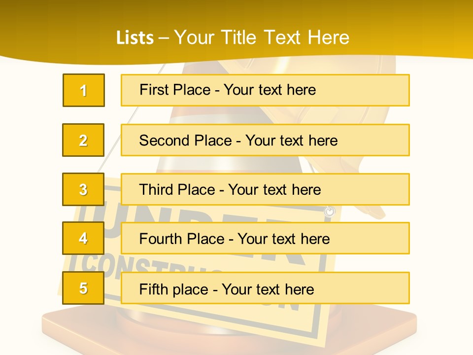 Warning Site Plank PowerPoint Template