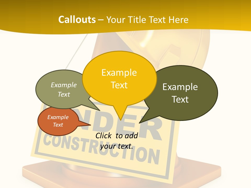 Warning Site Plank PowerPoint Template