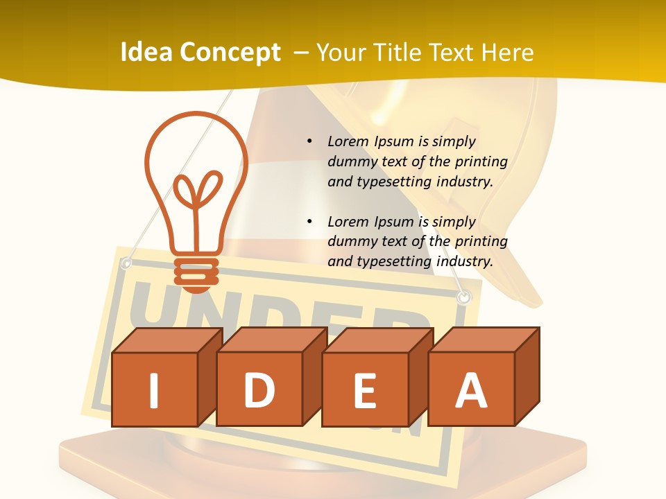 Warning Site Plank PowerPoint Template