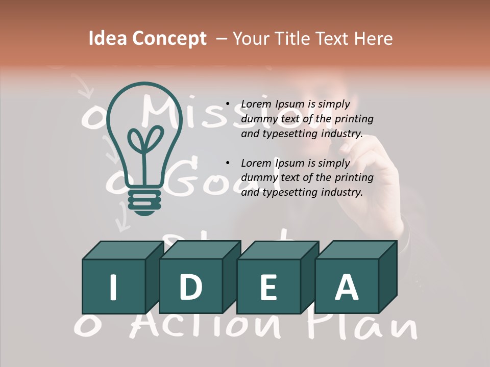 Label Character Solution PowerPoint Template