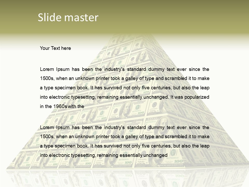 Symbol Financial Strength PowerPoint Template