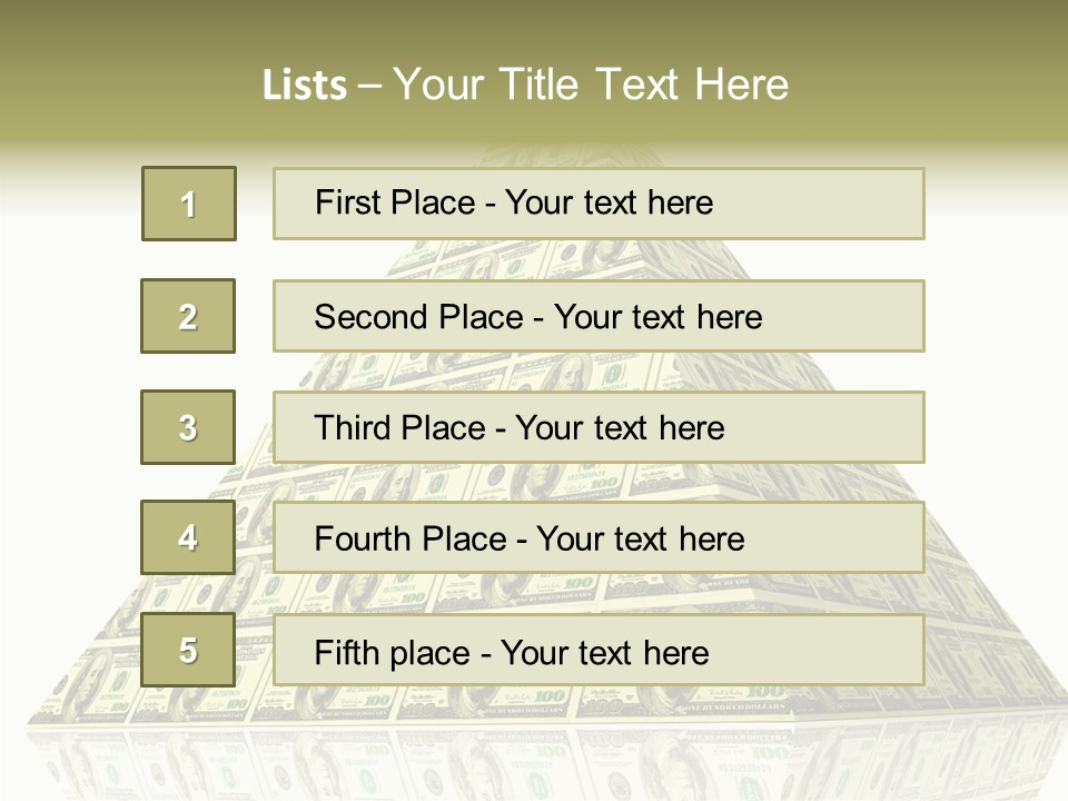 Symbol Financial Strength PowerPoint Template