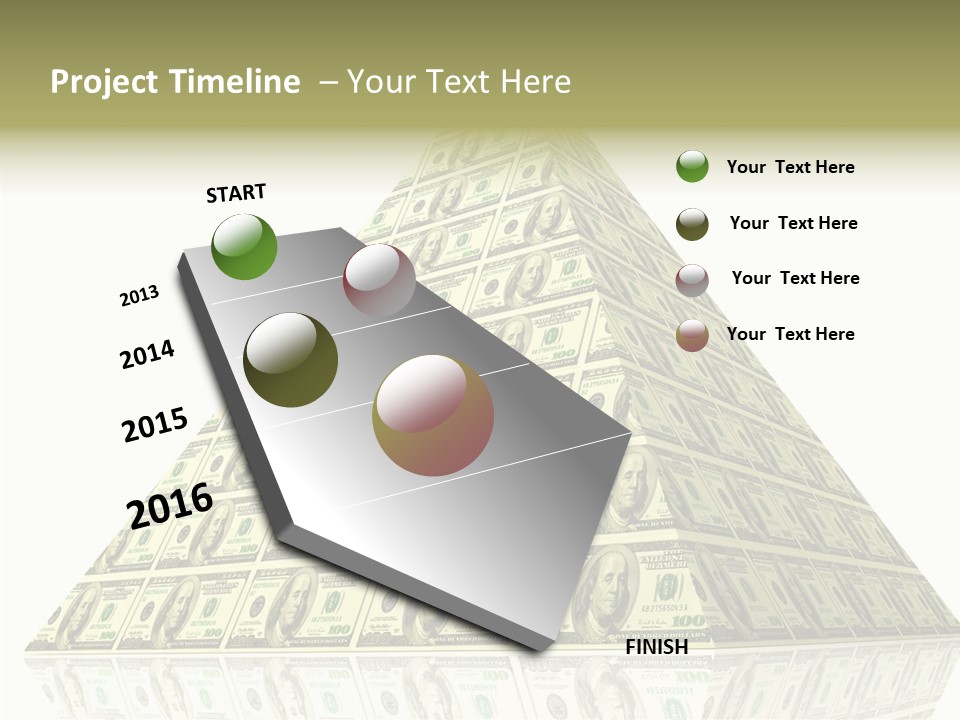 Symbol Financial Strength PowerPoint Template