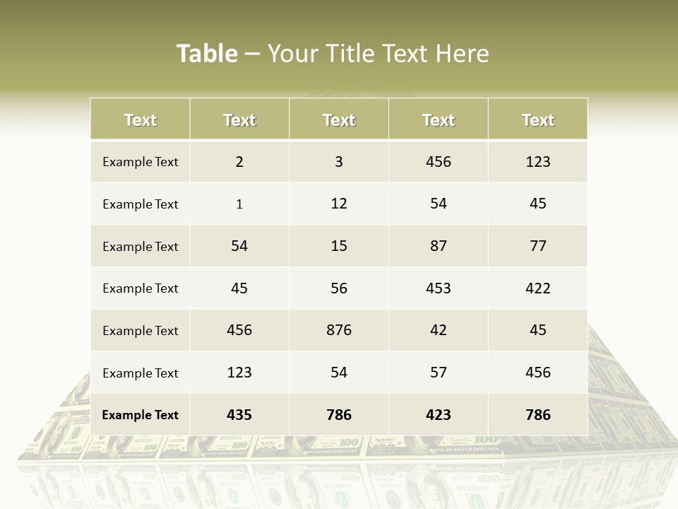 Symbol Financial Strength PowerPoint Template