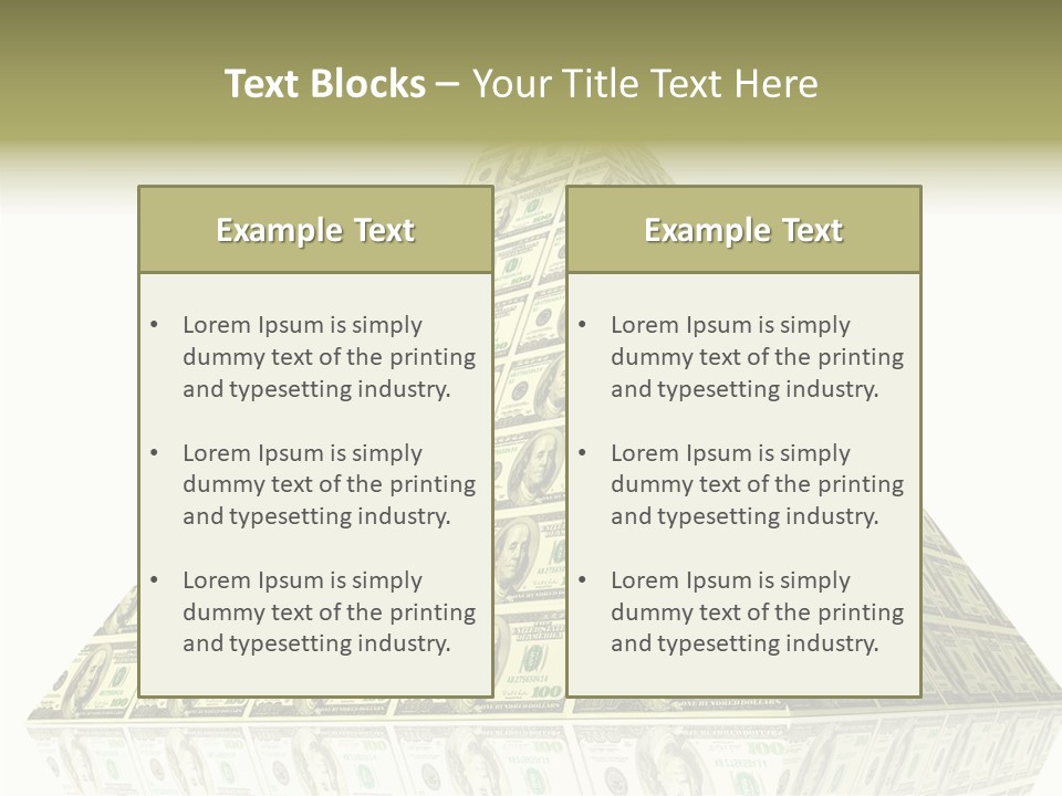 Symbol Financial Strength PowerPoint Template