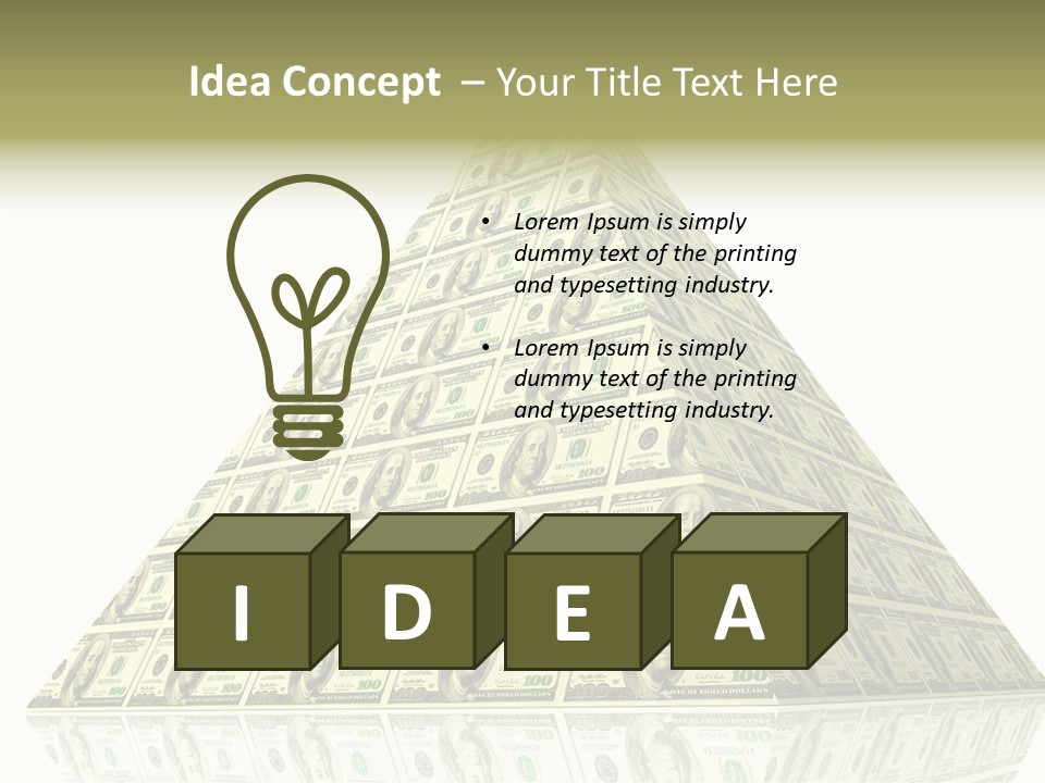 Symbol Financial Strength PowerPoint Template