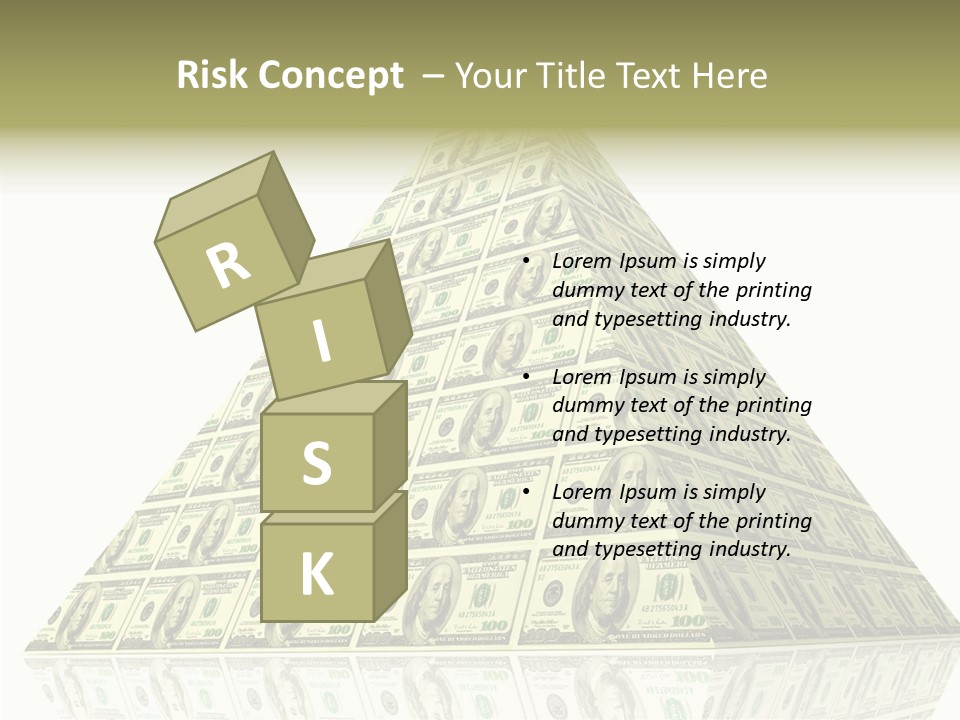 Symbol Financial Strength PowerPoint Template