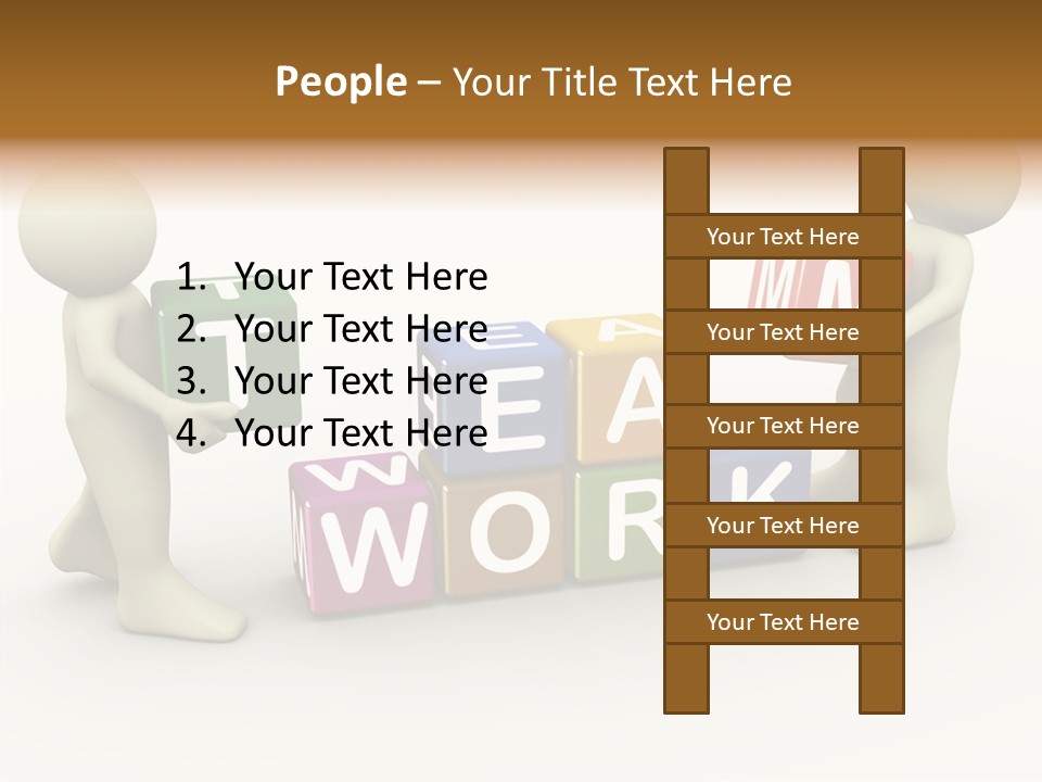 Label Character Solution PowerPoint Template