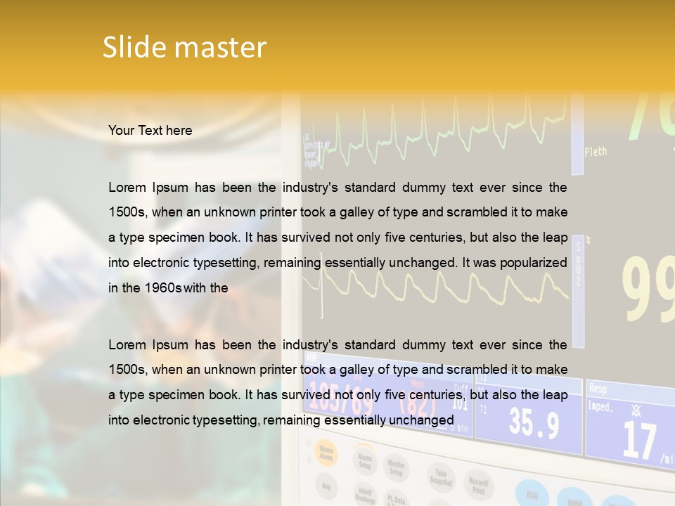 Room Electrocardiogram Professional PowerPoint Template