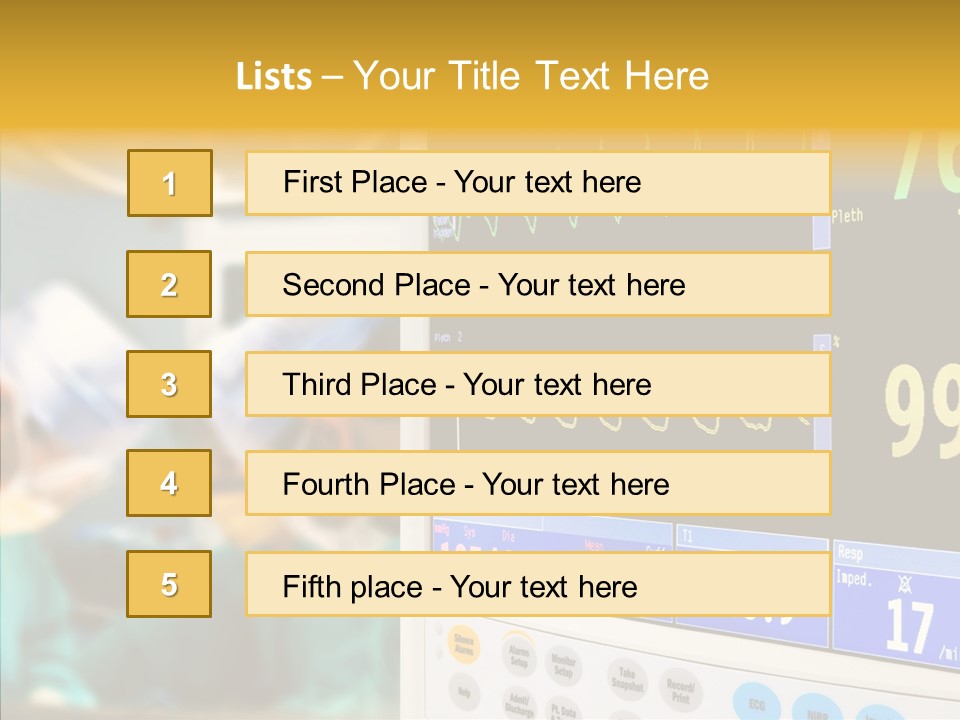 Room Electrocardiogram Professional PowerPoint Template