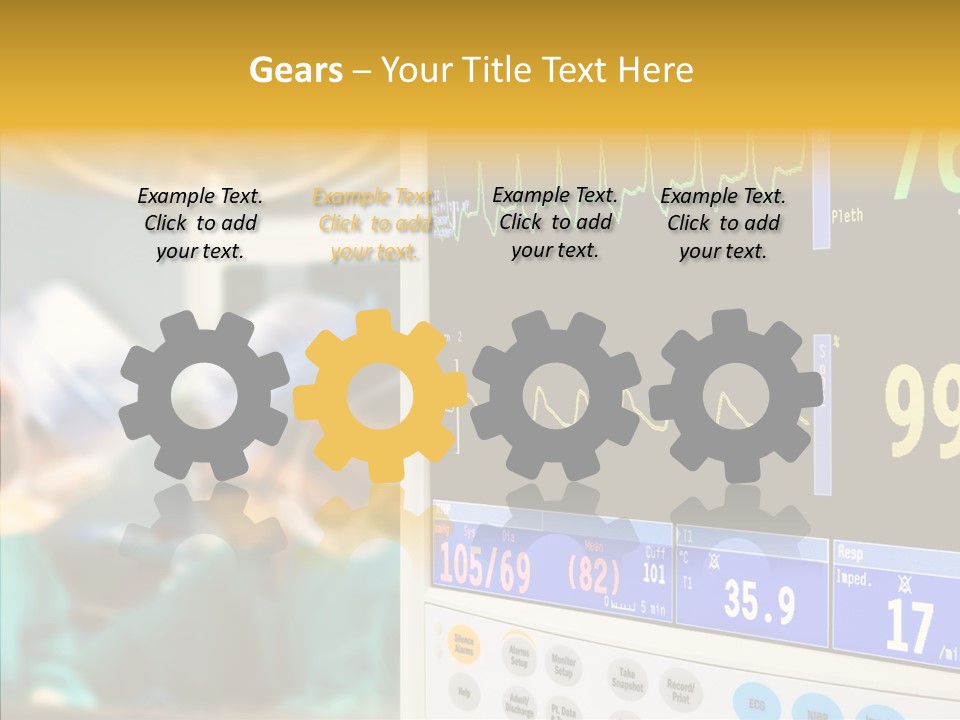 Room Electrocardiogram Professional PowerPoint Template