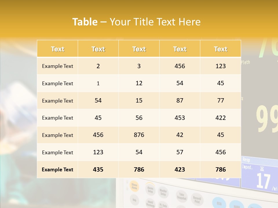 Room Electrocardiogram Professional PowerPoint Template